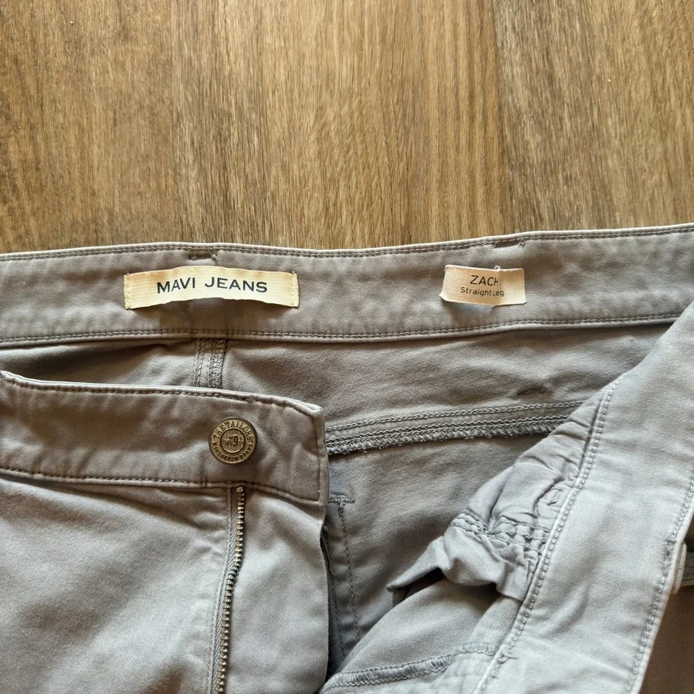 Mavi Jeans‎ Zach Straight Leg Grey Mens Pants 38x32 Stretch Cotton 453 ASU09309